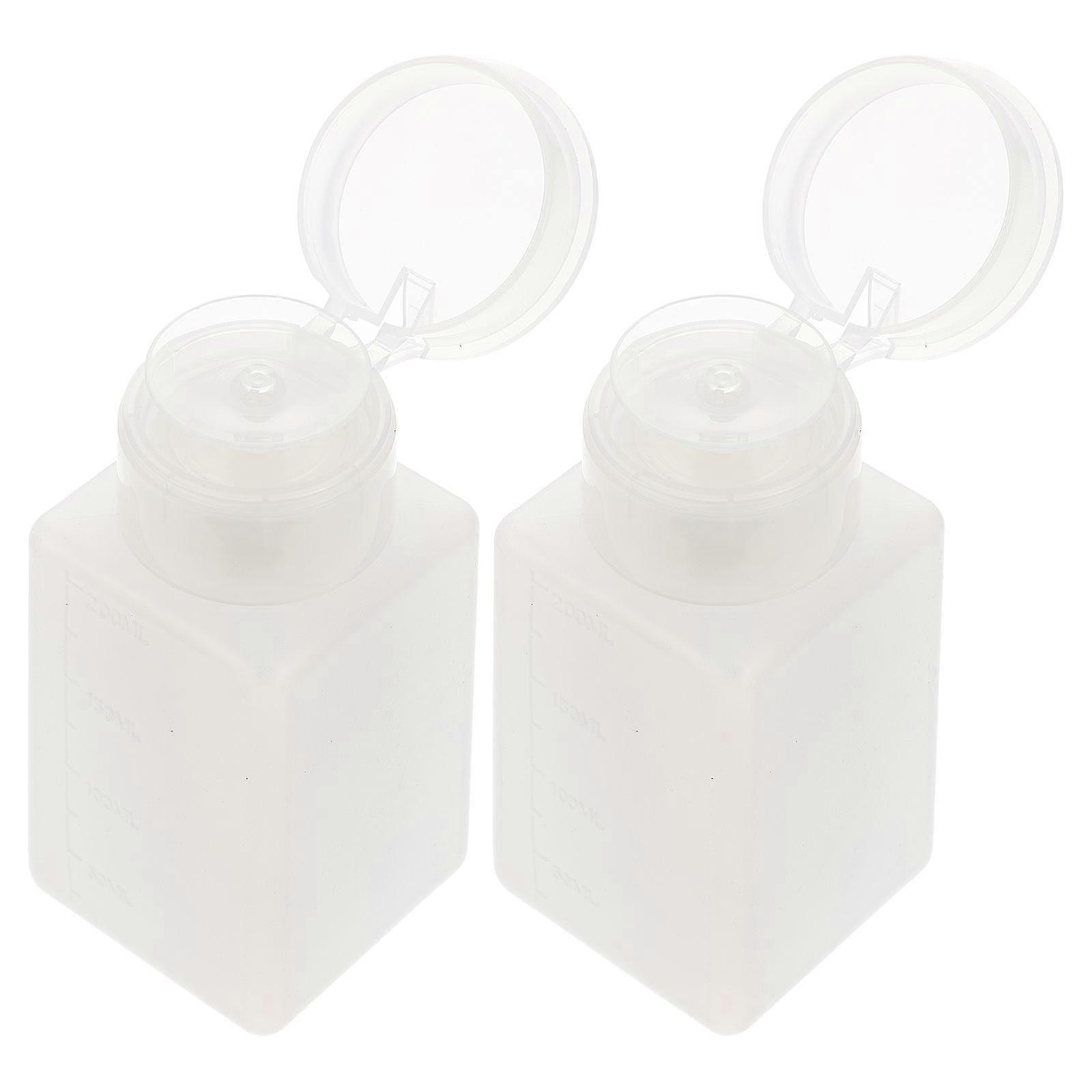 Portable Alcohol Empty Bottles Pe Dispenser for Storage 4Pcs White