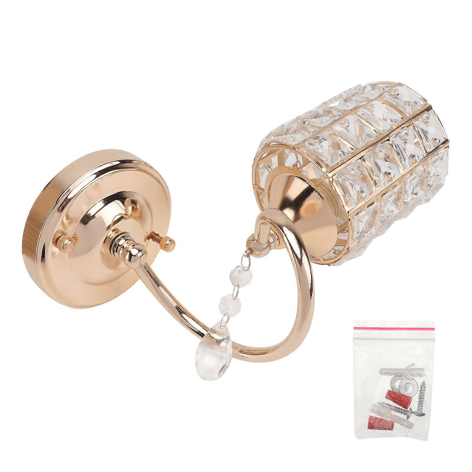 Golden Crystal Wall Lamp Decorative Wall Light for Corridor 3Pcs