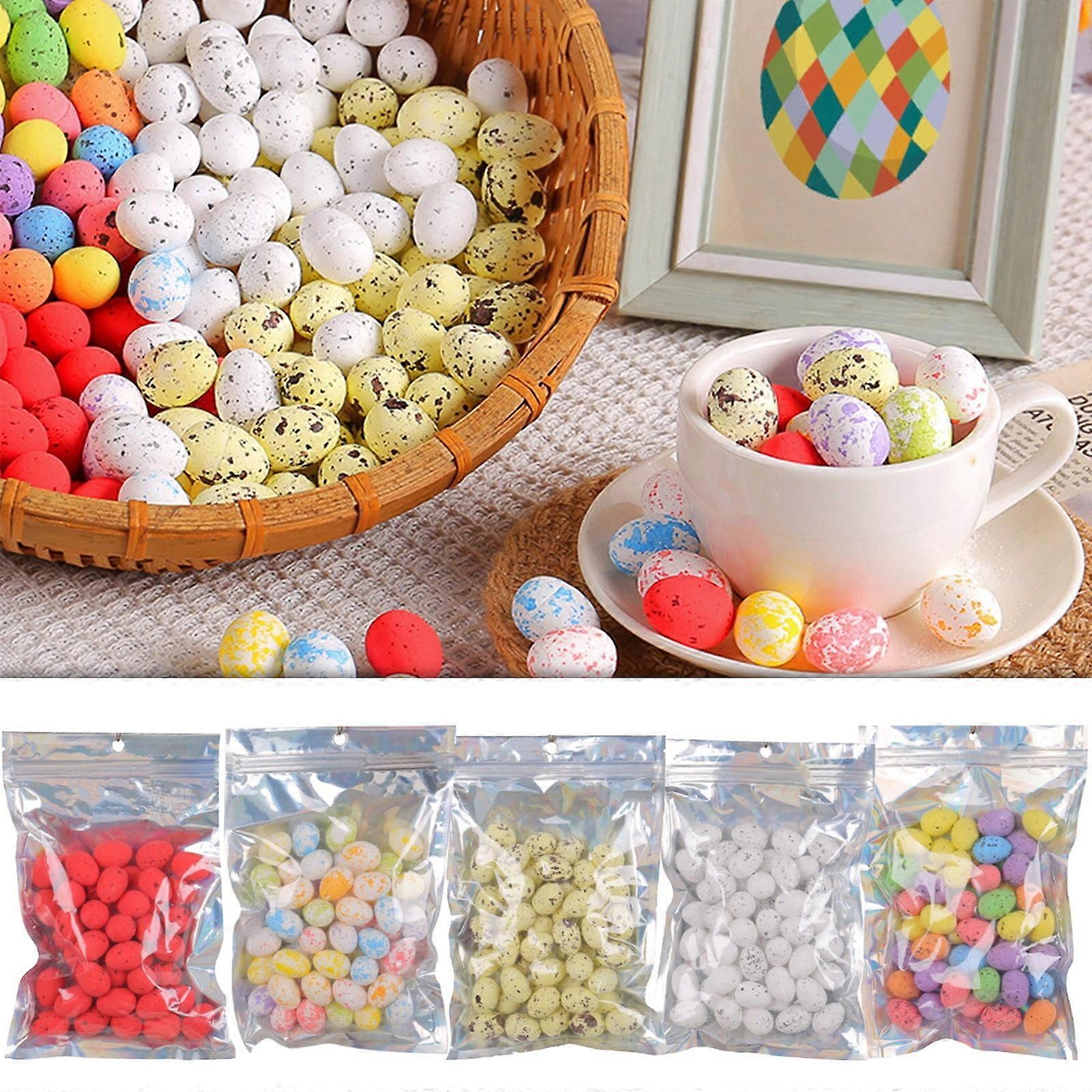 50pc Easter Decorations-Easter Mini Decorative Eggs - Small Spotted Toy Eggs Small Speckled Princess Easter Eggs Decor,B