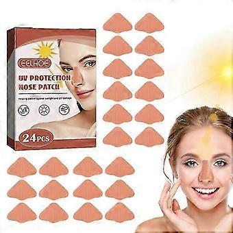 24Pcs Sonnenschutz Nasenpflaster für Sommer Outdoor Atmungsaktivität Erfrischende UV Protect Nasenmaske Hautpflege Sonnenschutz Nasenpflaster