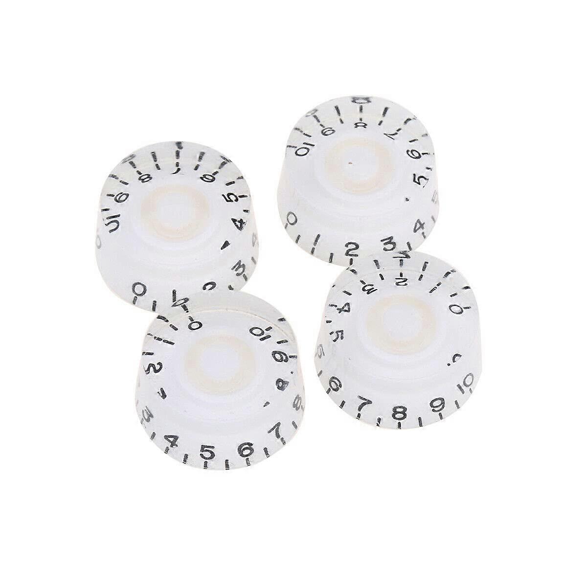 4Pcs White Control Knobs Imperial Inch Speed Style Direct Fit Replacement for Les Paul