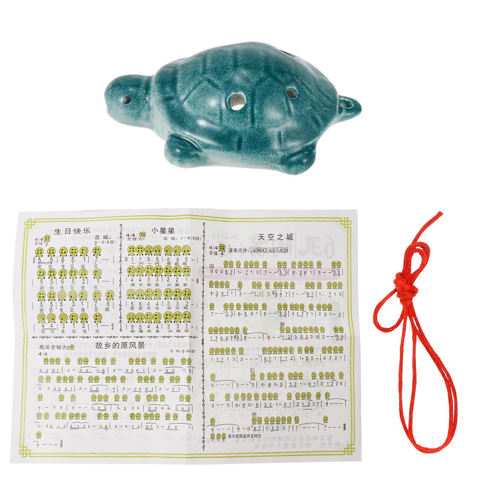 Students Ocarina Turtle Shape Ocarina for Playing 2Sets Lightweight