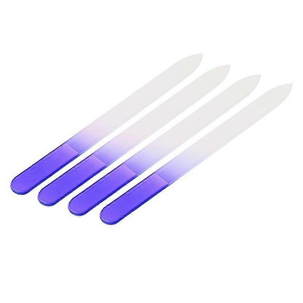 4 Pcs Durable Verre Nail Files Nail Art Acrylic Tip Buffer Buffing Manucure Tool