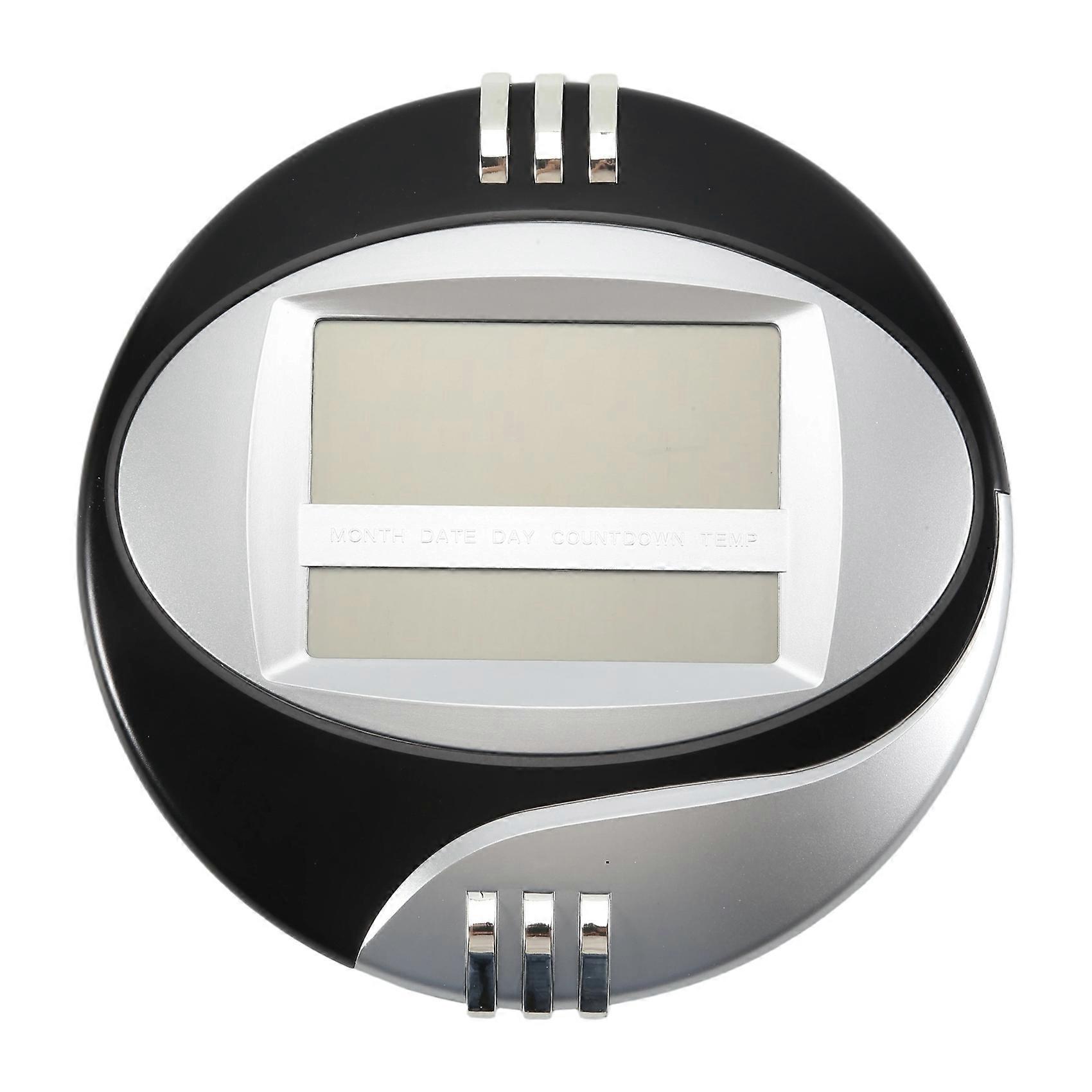 Temperature Display Digital Wall Electronic Clock LCD Calendar Black