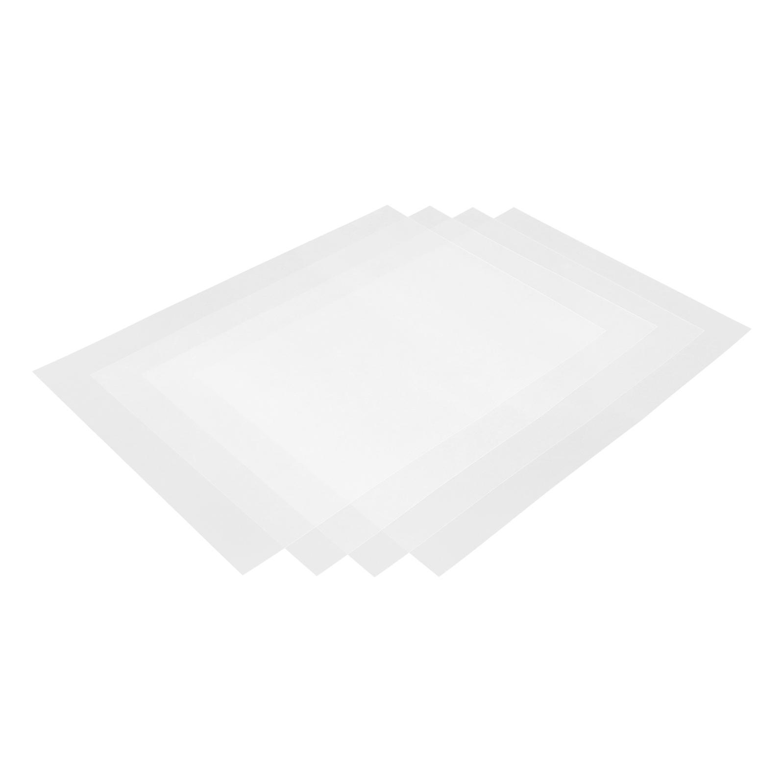 Heat Shrink Sheets White Plastic for DIY Crafts 4Pcs Translucent Sheets