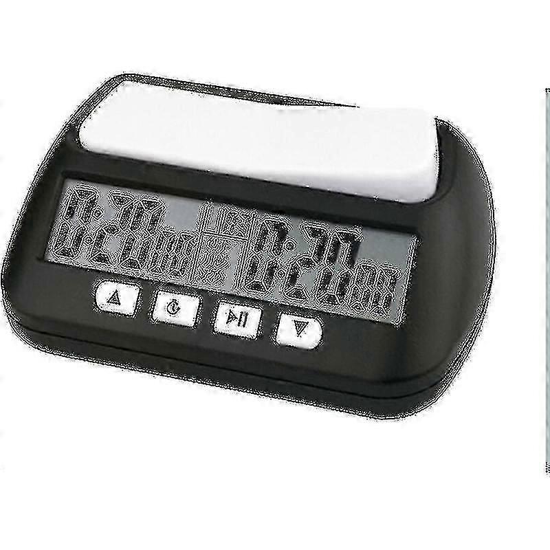 Professional Chess Clock Electronic Board Game Competition Time Counter Countdown Compact,black