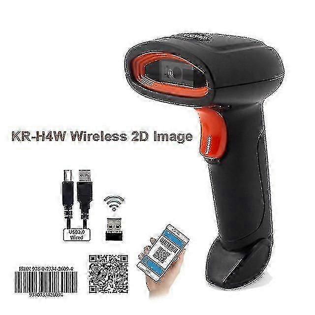 H4w Wireless 2d Handheld Wireless Barcode Scanner Portable Wired 1d 2d Qr Code Pdf417 Reader