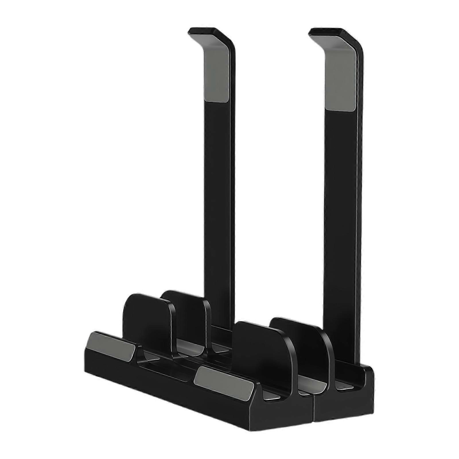 Vertical Laptop Stand Desk Laptop Holder Laptop Docking Station Stand for Tablets Phone Laptop Vertical Saving Dock  Black