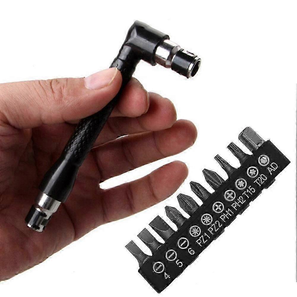 L-Shaped ratchet Screwdriver Utility Mini Socket Wrench Screwdriver Bits To