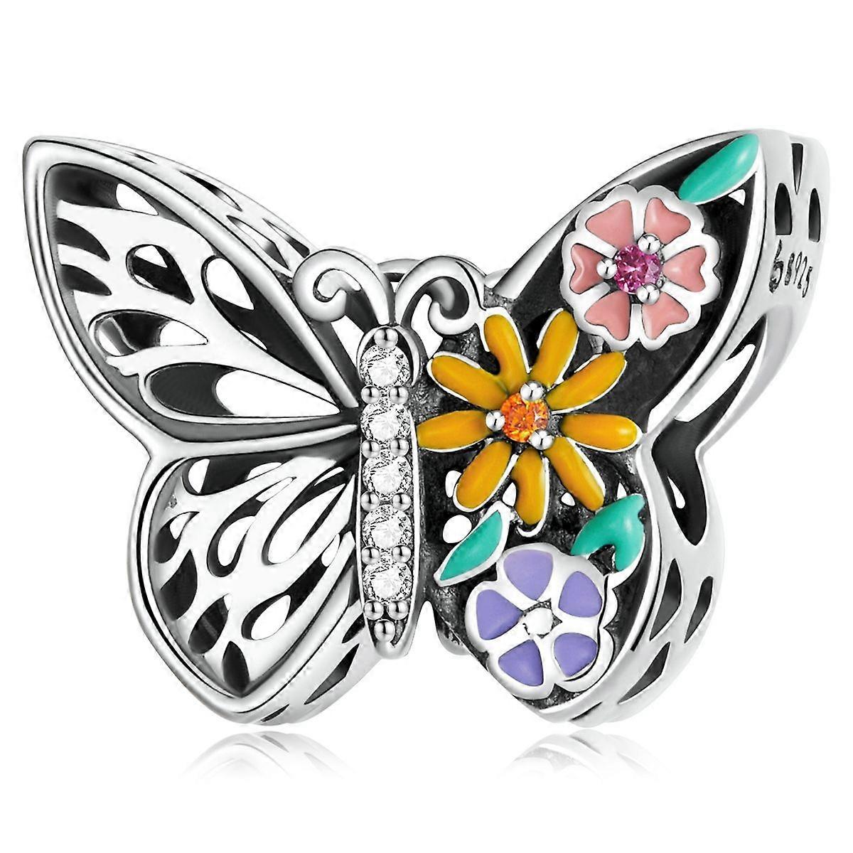 S925 Sterling Silver Flower Beads