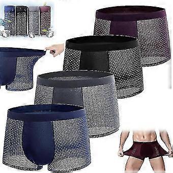 Bambusfaser Boxershorts, Herren atmungsaktive Unterwäsche Boxershorts Shorts