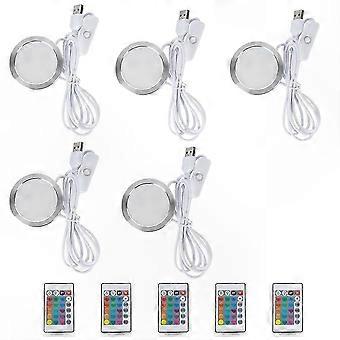 Kit de 5 lámparas LED para bricolaje, luz RGB de 16 colores para impresora 3D, piezas de hardware multicolor para modelos de bricolaje.