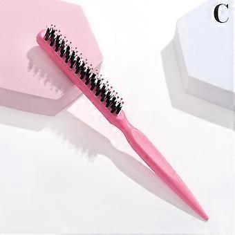 Salon Teasing Back Hair Diy Brushes Boar Bristle Wood Slim Line Comb Hairbrush Extension Hairdressing Professional Styling Tools