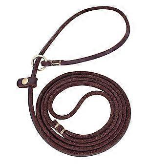 4ft/5ft Leather Dog Leash P Chian Collar Traction Lead Rope compatible with Chihuahua Bulldog Small Dogs Leashes Slip Collars Pet Supplies