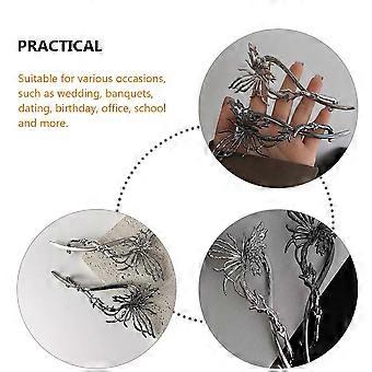 Hairpin Accessories Pins Metal Claw Clips Barrette Butterflies Bun Holder 6 Pcs