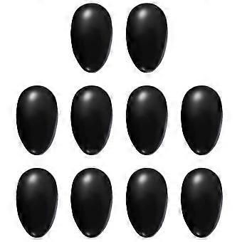 Professional Plastic Ear Protectors 10 Pairs Waterproof Black Ear Covers for Hair Coloring