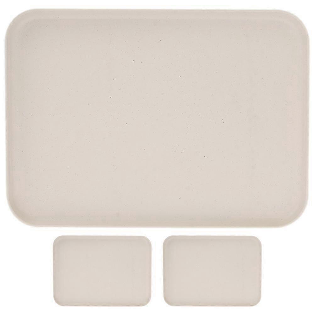 Long Rectangular Serving Tray for Storage 3Pcs Multi-Function Non-Slip Food Tray