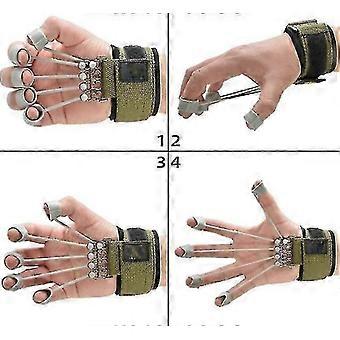 Finger Extensor Exerciser Finger Stretcher Hand Extensor Finger Gripper Yoga Resistance Band Finger Strength Trainer Green