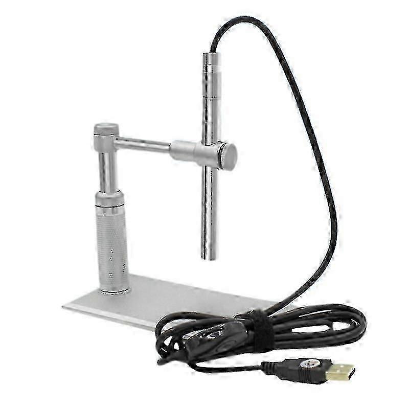 2MP USB Digital Microscope 500X 8 LED Camera Stand Microscopy CMOS Sensor 2 Megapixel Control Wheel