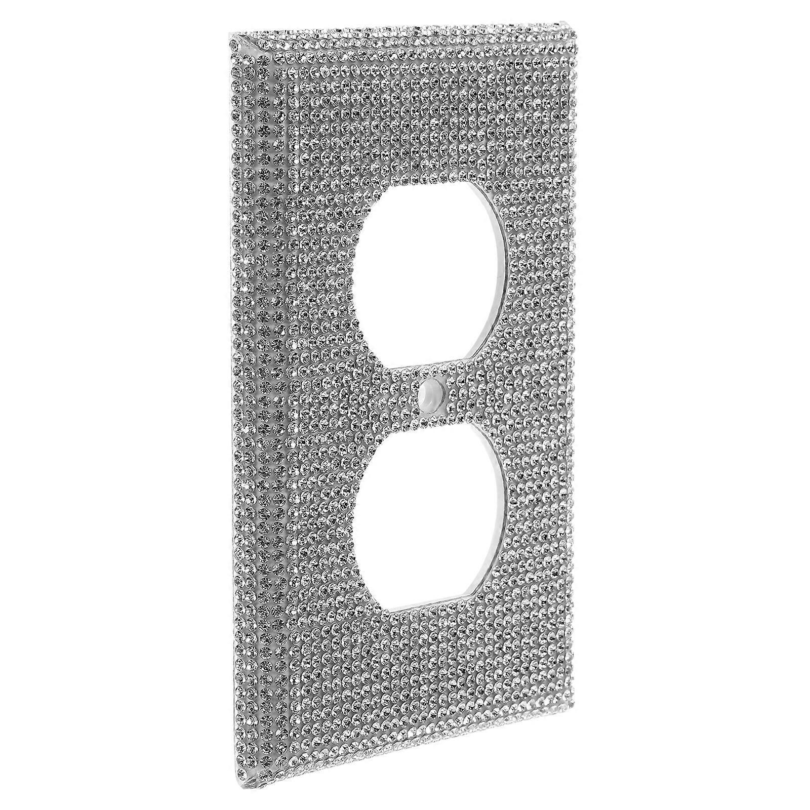 Shiny Socket Panel Decorative Cover For Socket Replacement Use Rectangular Shape 1 Set