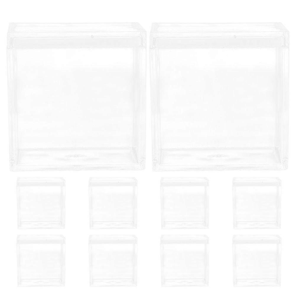 Transparent Candy Boxes Acrylic Storage for 10Pcs Clear Square Cubes