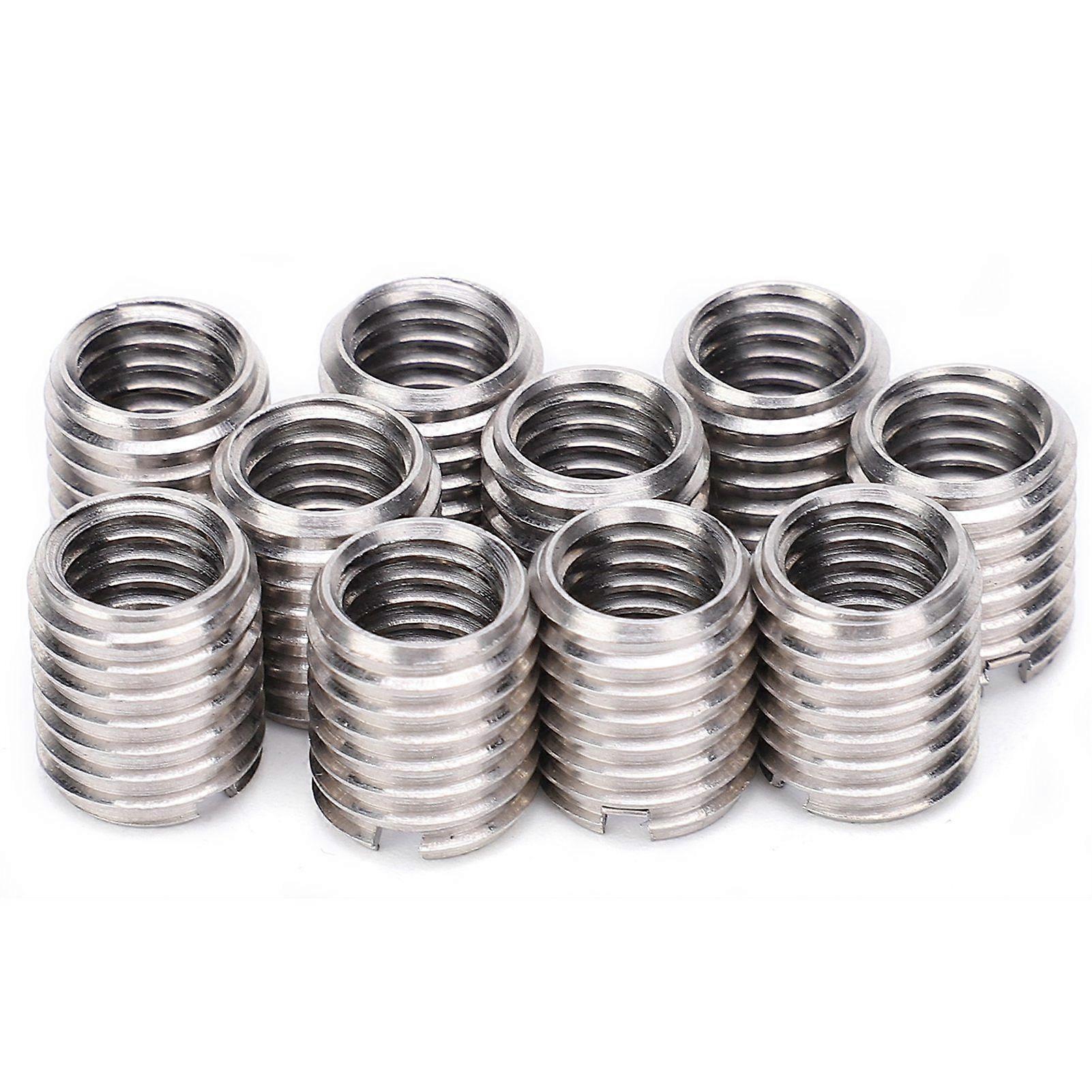 10Pcs Insert Nut Thread Repair Sleeve Threaded Bushing Screw Reducing Conversion Tool