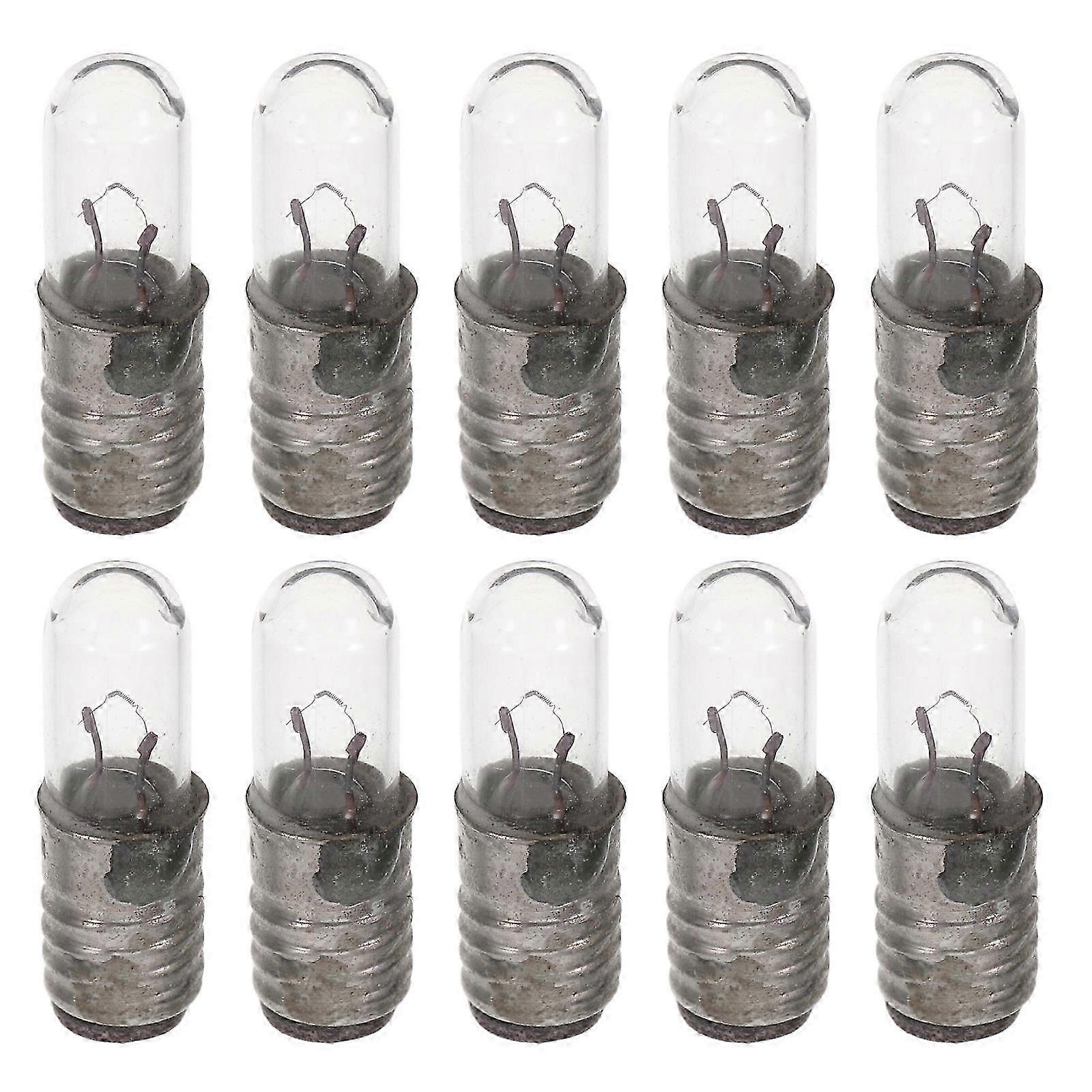 10pcs E5 2.5V Mini Light Bulbs compatible with Microscopes Screw Base Compass Mini Bulbs Physics Experiment Lamp Bulbs compatible with Replacement