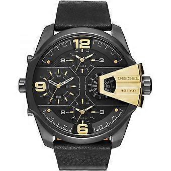 Orologio Diesel über capo DZ7377 - uomo in acciaio cinturino in pelle nero