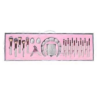 Ensemble de pinceaux de maquillage professionnels, 23 pinceaux, manche en diamant, pinceau poudre, pinceau fond de teint, pinceau contouring, pinceau fard à paupières et sourcils.