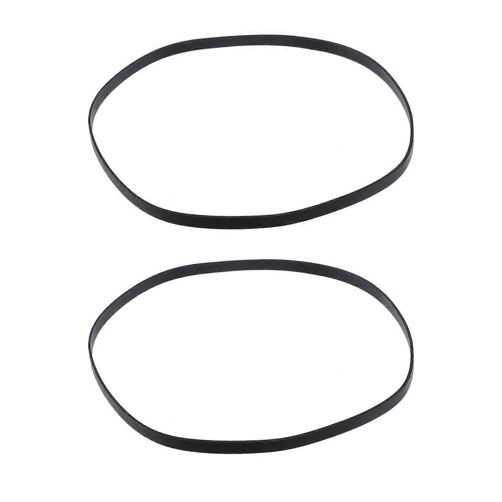 Black Rubber Record Player Belt for Phonograph 2Pcs Replacement Set