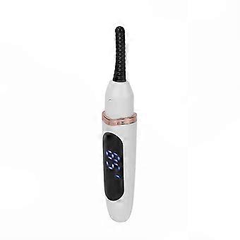 Electric Eyelash Curler, Handheld USB Charging with Intelligent Temperature Control, Electric Heating, White