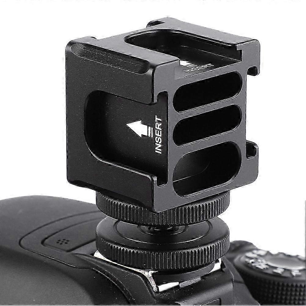 FS-04 Camera Rotating PT Four head Multifunction Hot Shoe Bracket