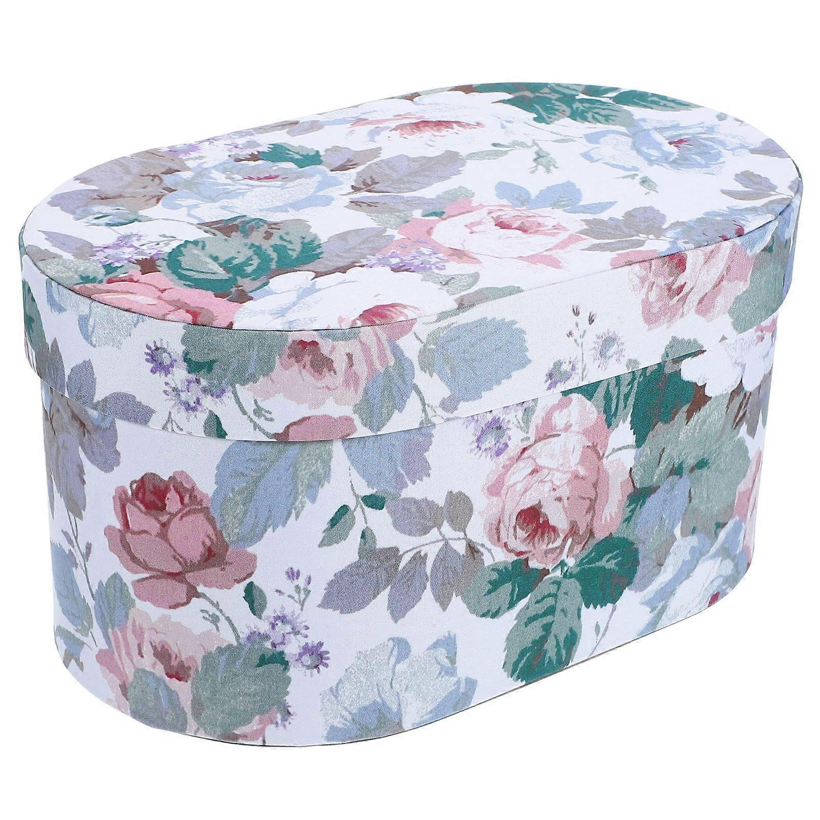 Gift Box Gift Packaging Box for Storage Use with Flower Printing Polyester