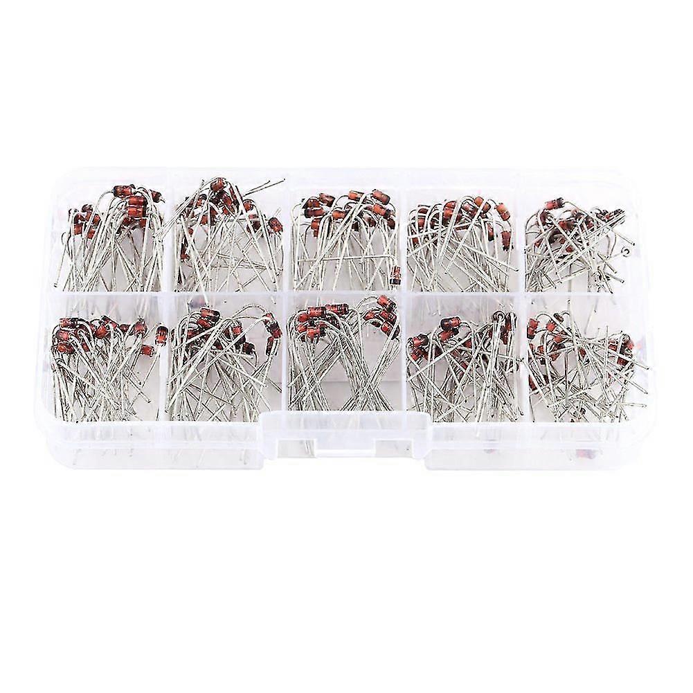 1W zener diode assortment for electronics, 10 values 200pcs kit
