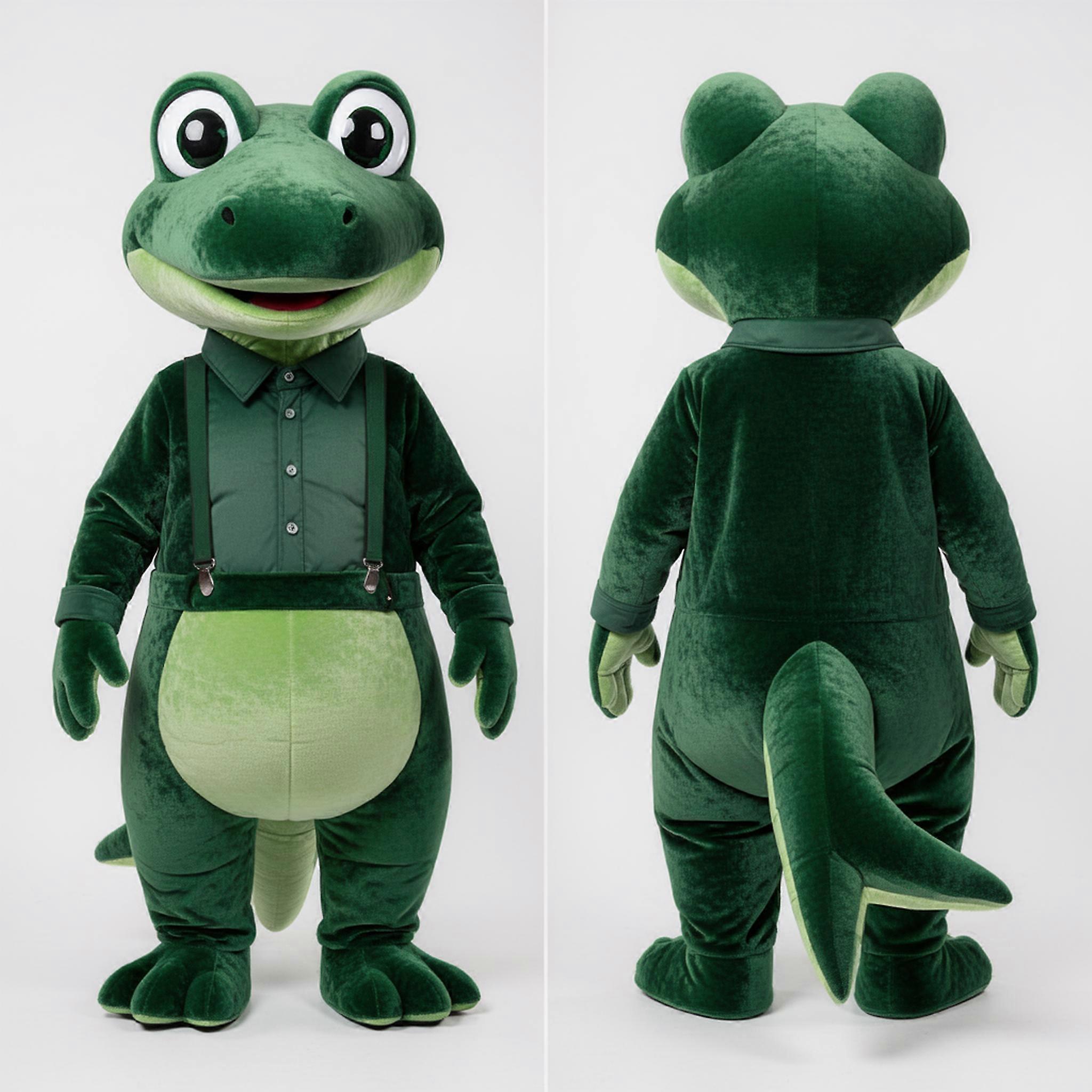 MASTICOT Forest Green Friendly Lizard Mascot
