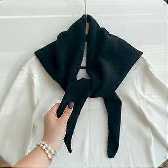 Soft Knitted Triangle Neck Scarf Warm Breathable Fabric For Fall Winter Daily Wear Commute Casual Outings