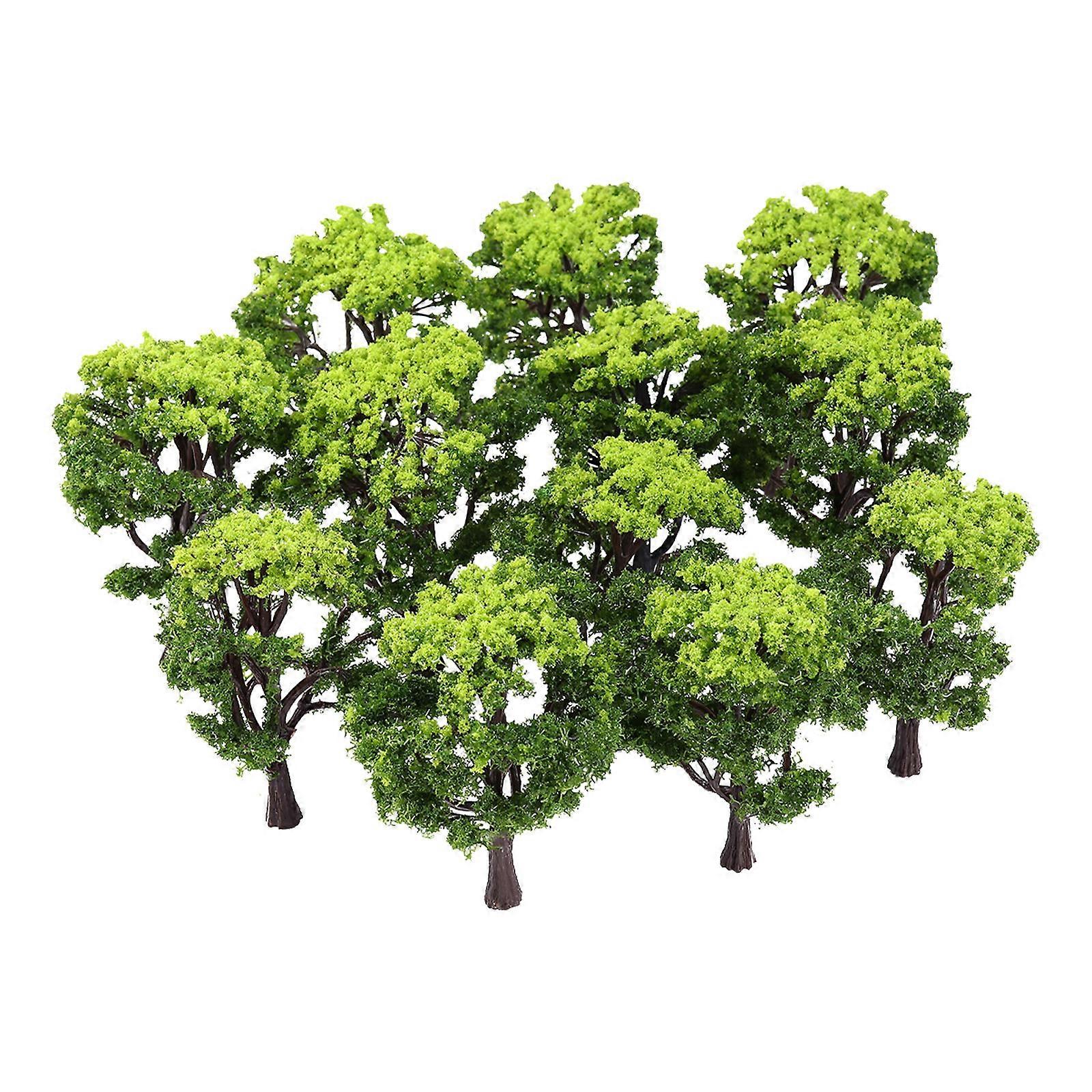 Landscape Model Tree Set for Decoration with 12Pcs Green