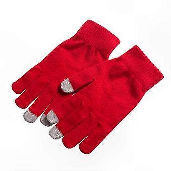 Thickened Thermal Winter Warmth Women's Ski Gloves - Full Finger Touchscreen Compatible with Ribbed Knit Elastic Cuff & Solid Color
