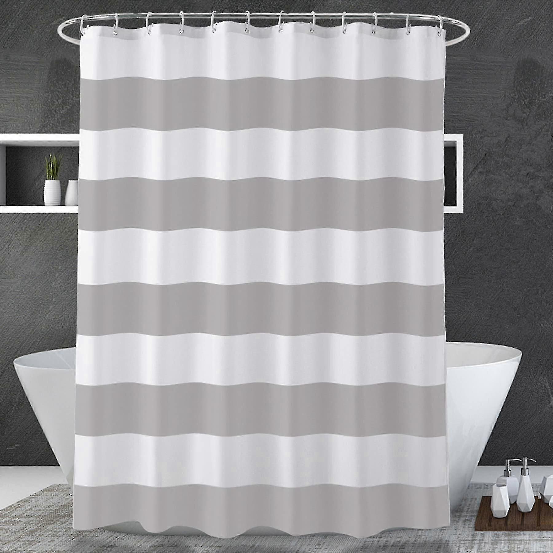 Striped Polyester Shower Curtain