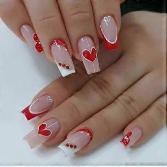 Medium Square French Tip Press Ons