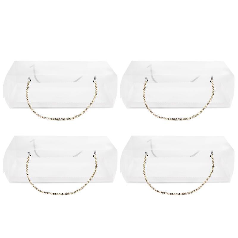 4pcs Clear Packing Box Wedding Gift Box Christmas Cake Holder Chocolate Case @bugu