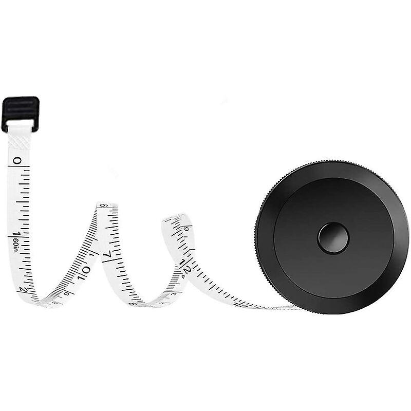 Double-sided retractable tape measure Black 1.5 m