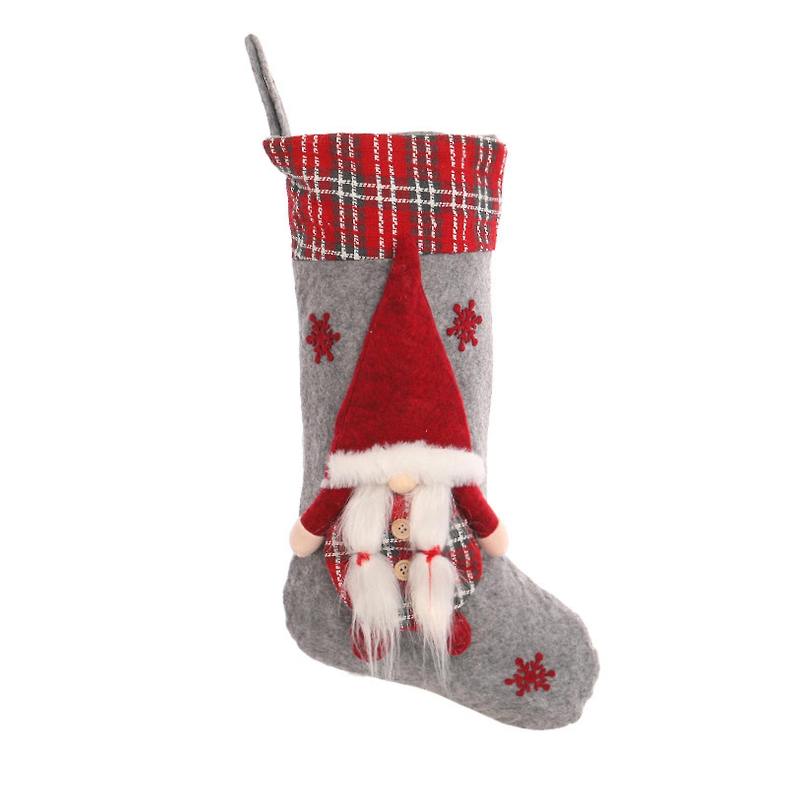 Medias navideñas con 3d Gnomos Santa Loop Design Durable Long