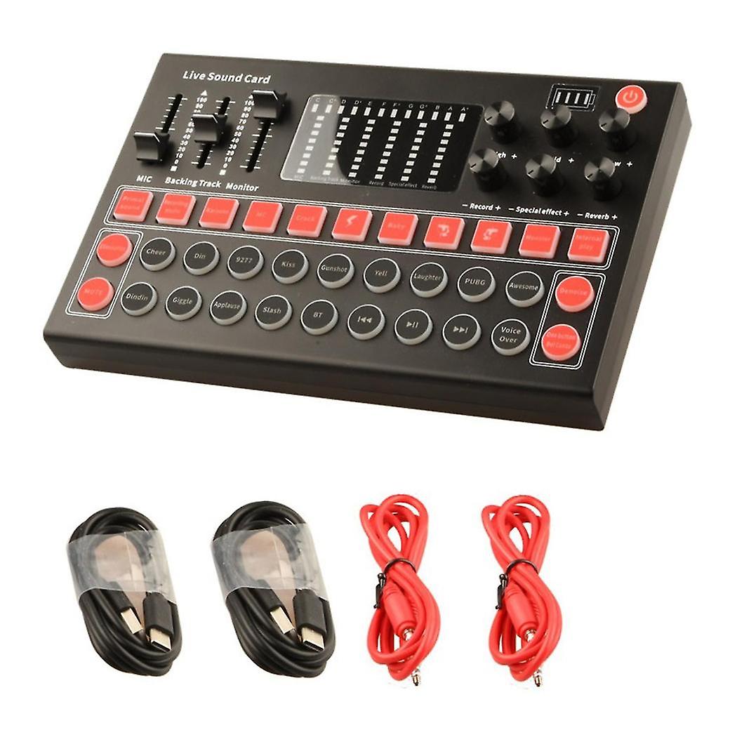 M9 Sound Card Audio Mixer Mixing Console Audio Adapter Live Broadcast Equipment Sound Card With Col