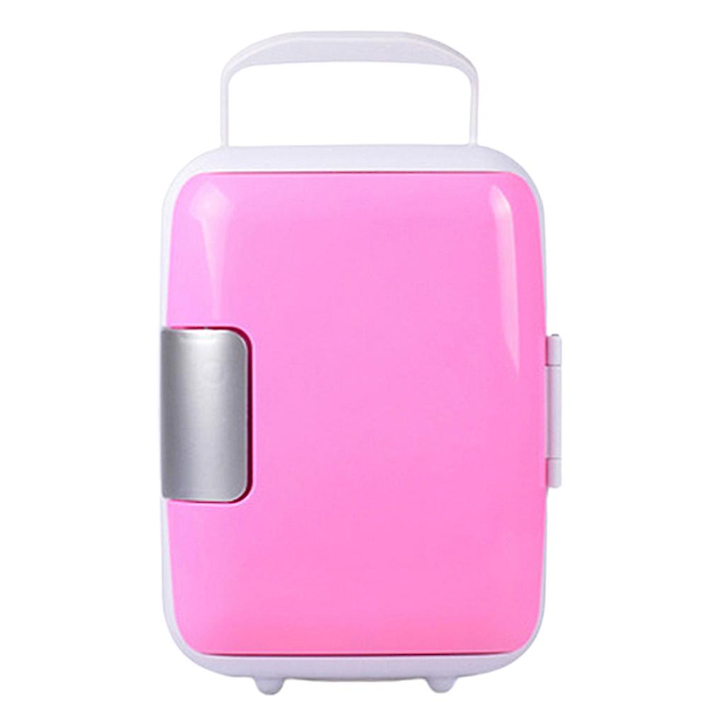 Mini Fridge Car Refrigerators 4L Portable AC/DC Powered Cooler  Pink