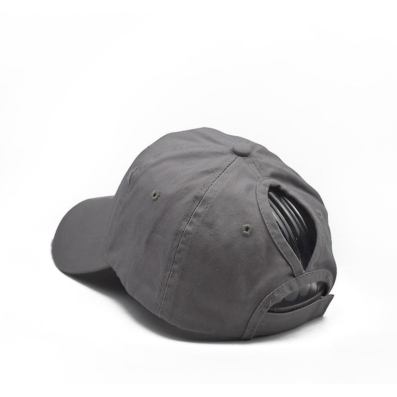 Ren bomull Piercing Baseball Hat Hästsvans Hat Shading Hat