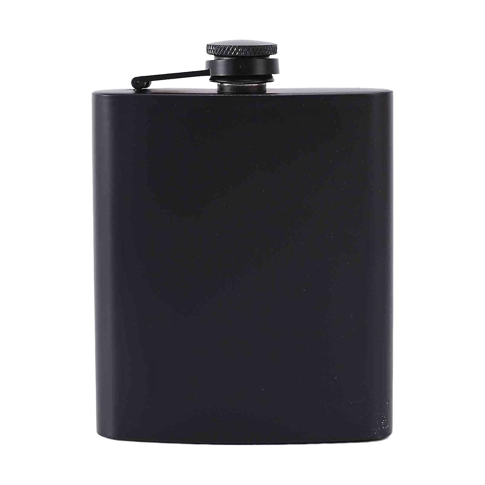 6oz/7oz/8oz/8oz צלוחית ירך חסינה מפני דליפה נוחה מפלדת אל-חלד מט צלוחית ויסקי שחורה חיצונית לחוץ