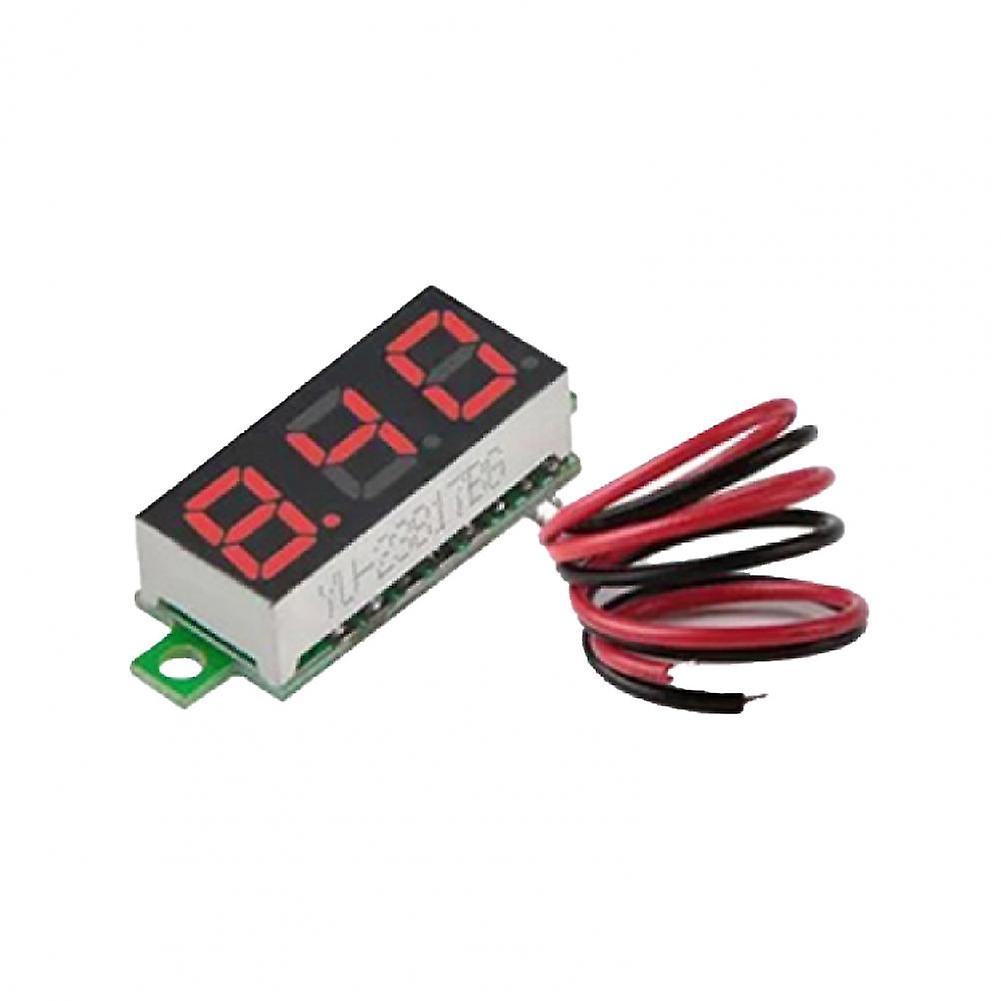 Voltage Tester Adjustable High Accuracy Mini 0.28-inch Two-wire Digital Voltmeter Car Volt Meters Cable