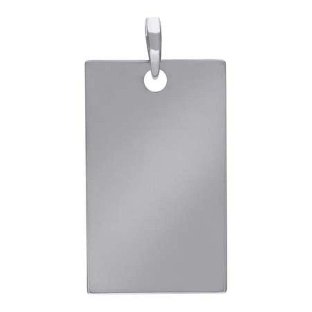 925スターリングシルバーメンズアニマルペットドッグタグ刻印可能なチャームペンダント31.7x16.4mm男性用ネックレス