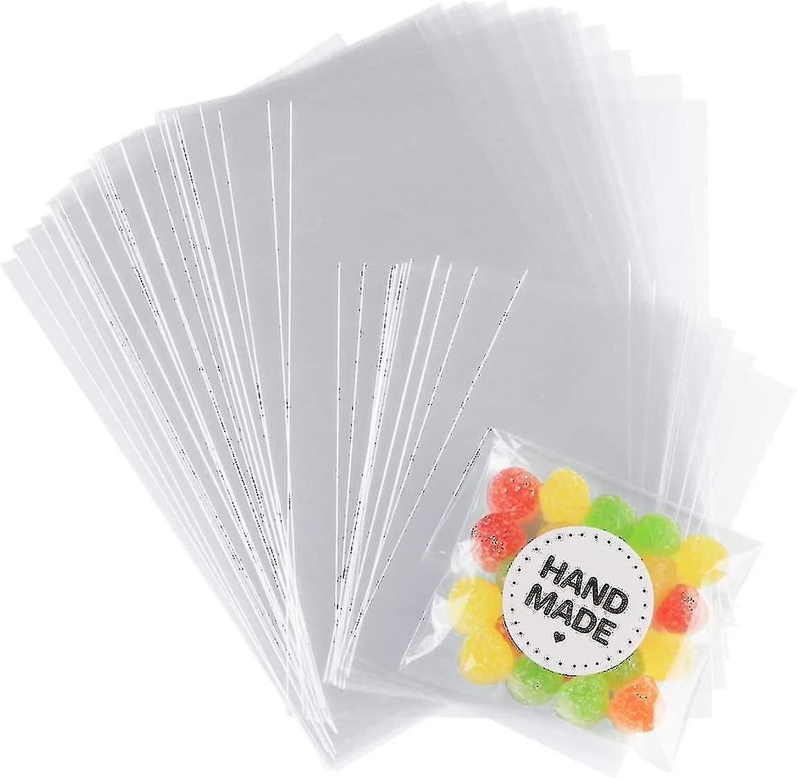 200 قطعة أكياس السيلوفان واضحة شفافة الحلوى الحقيبة مقابل أكياس بلاستيكية